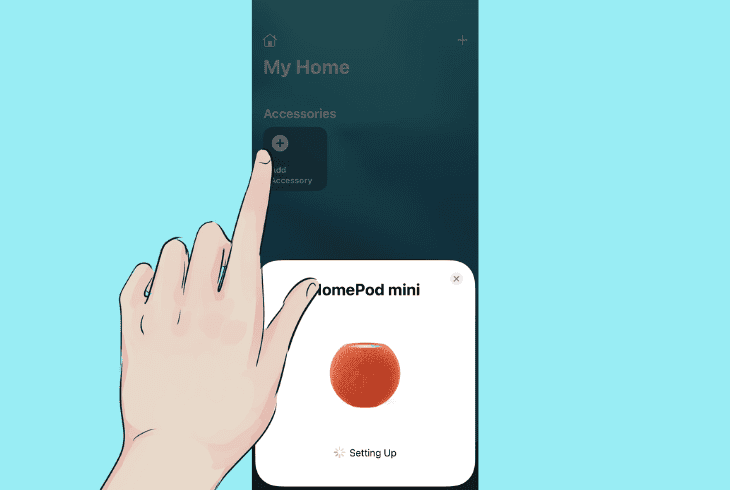 conduct a manual homepod mini set up