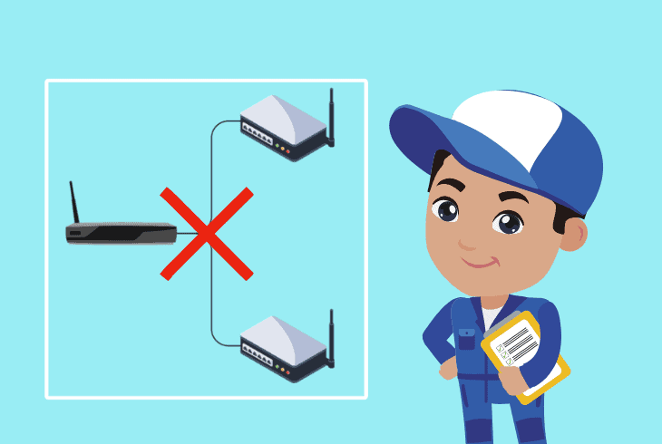 disengage external network equipment