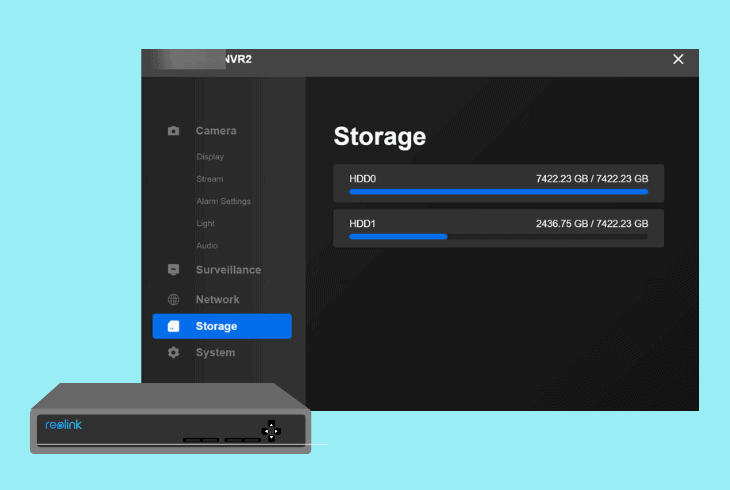 free up space on the nvr’s storage