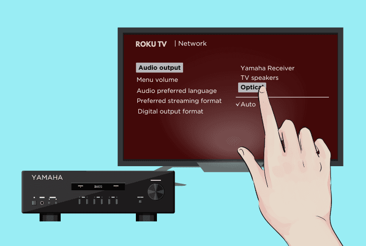 how to enable receiver audio over optical