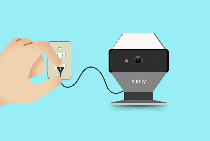 setup xfinity camera with a power supply