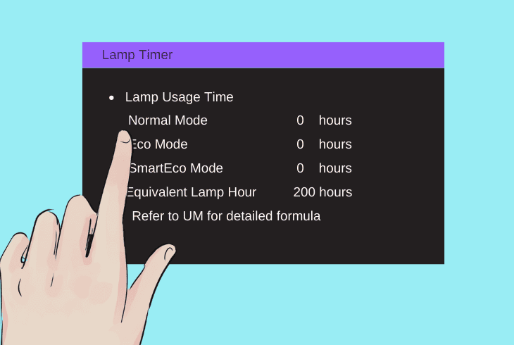 adjust the “lamp mode” of the projector