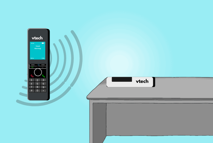 verify the handset is within the range