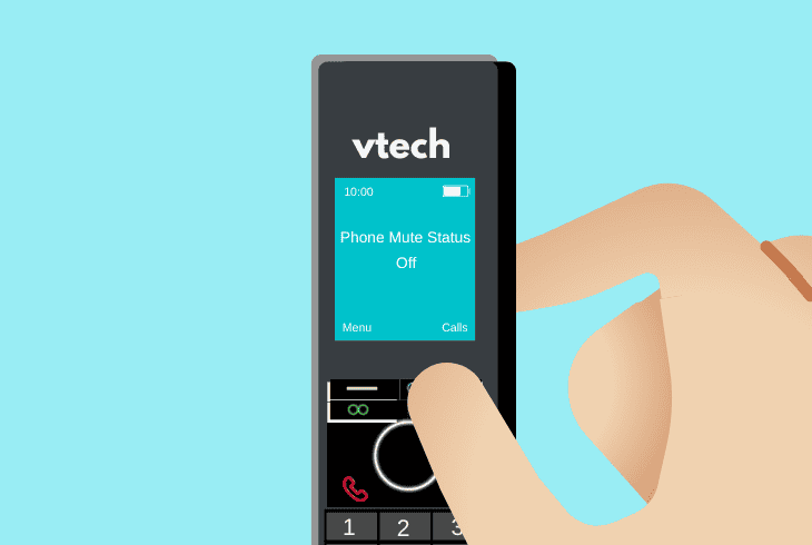 check vtech’s mute and ringer status