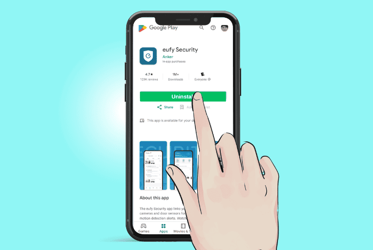 reinstall the eufy security application