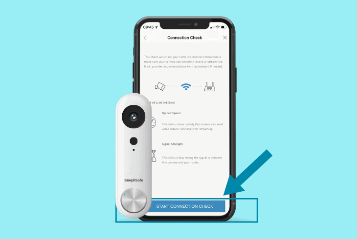 run a “connection check” on simplisafe