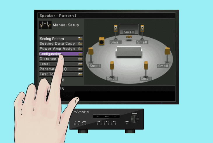 configure the settings of the subwoofer