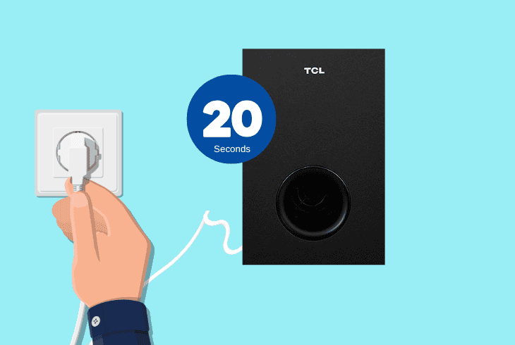 power reset the tcl subwoofer