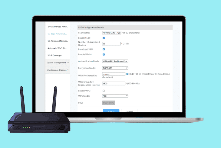 configure the wpa router settings