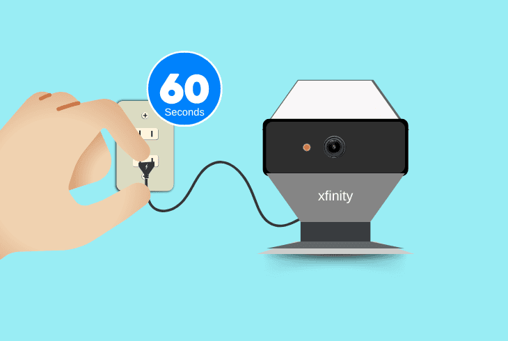 power reset your xfinity camera