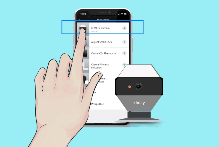 re-add camera via the xfinity home app
