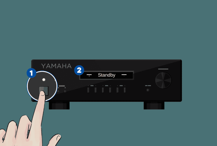 factory reset the yamaha avr
