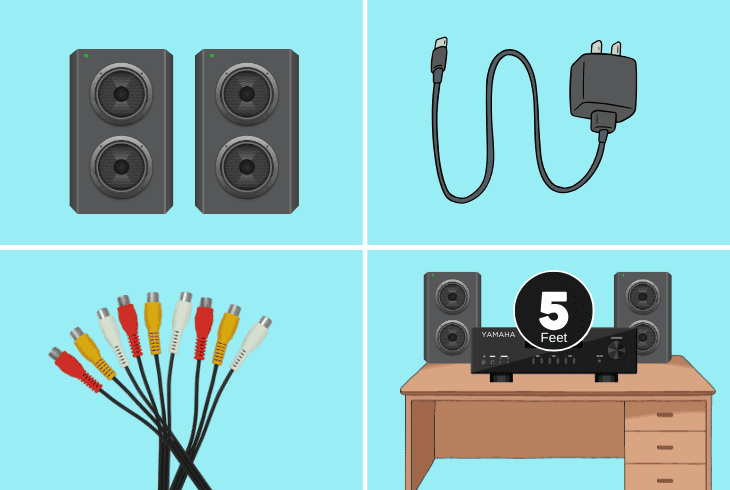 prepare the setup of the yamaha avr
