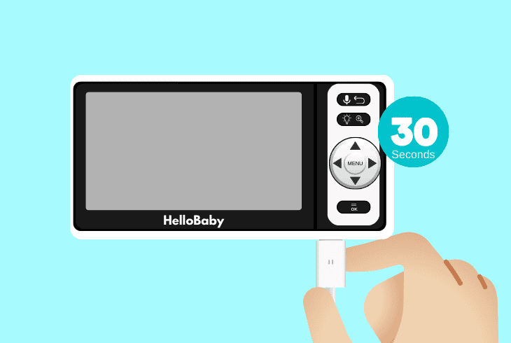 power reset the baby monitor