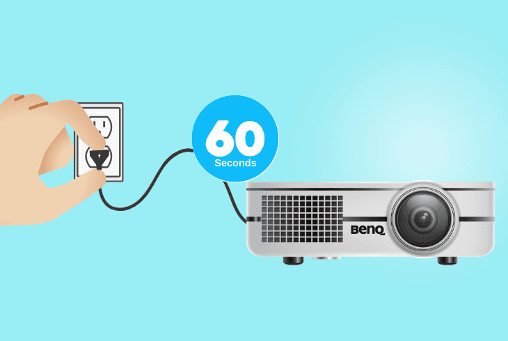 drain the benq projector’s power
