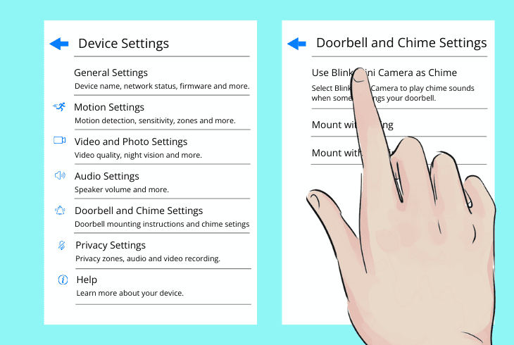 use the blink mini camera as a chime