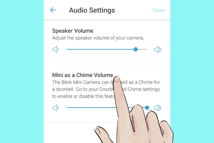adjust mini camera’s chime settings