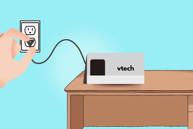 check if the vtech base is charged