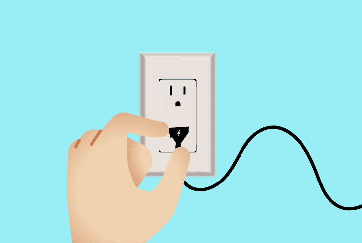 switch to a different power outlet