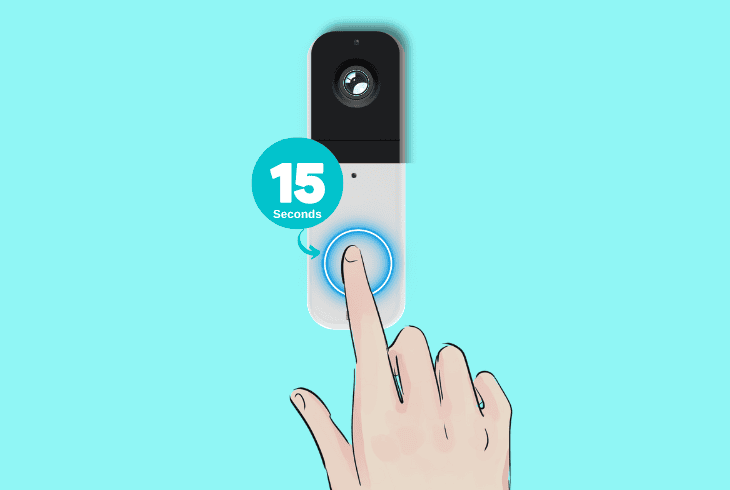 long-press the doorbell “ring” button