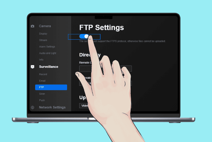 ensure the ftp is enabled