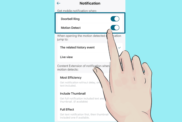 adjust the eufy app’s notifications