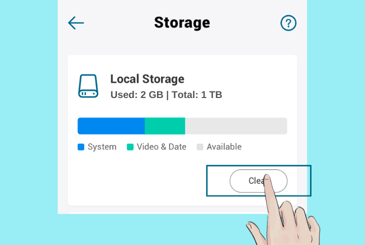 clear local/emmc storage on eufy camera