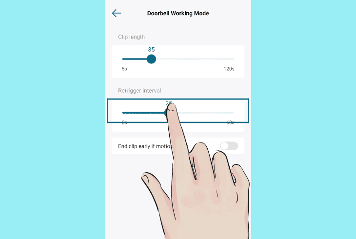 lower your eufy retrigger interval