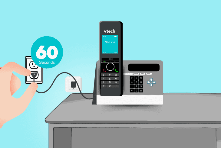 reset the handset power supply