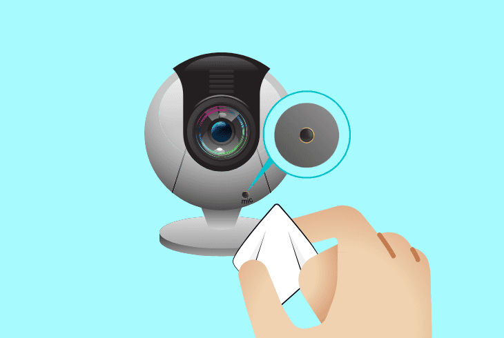 clean the hello camera’s microphone
