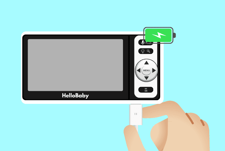 fully charge your hello parent unit