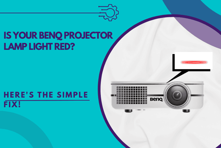 benq projector lamp light red