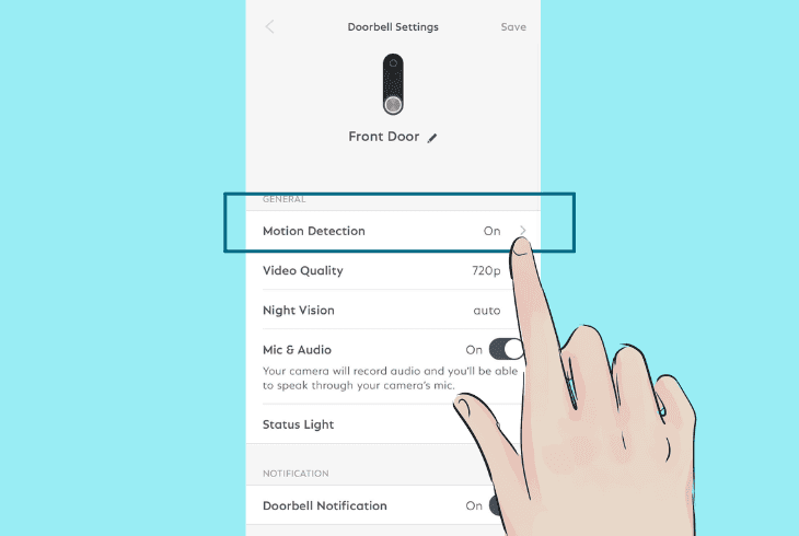adjust the motion detection settings