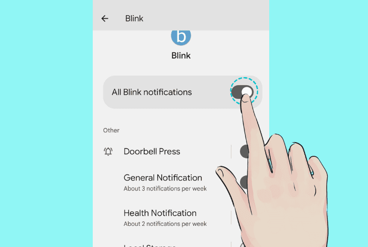 adjust the notification settings