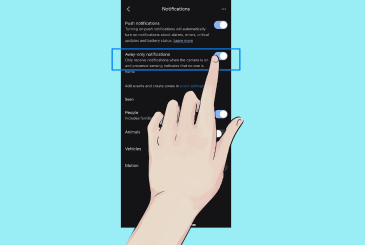 disable away-only notifications