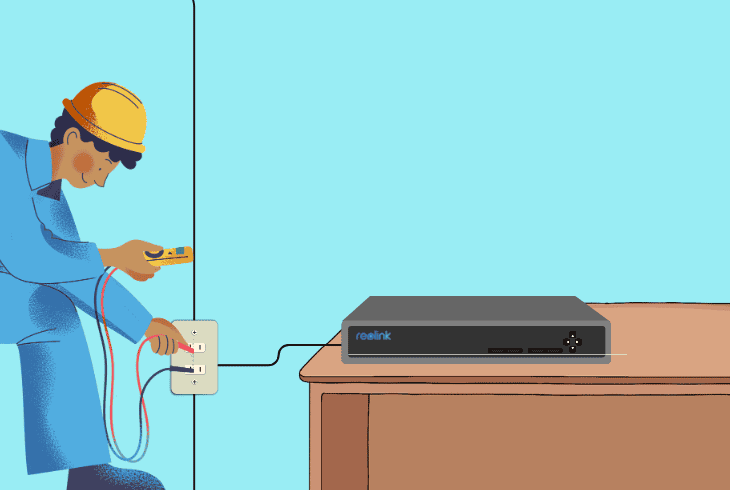 inspect the nvr’s power supply