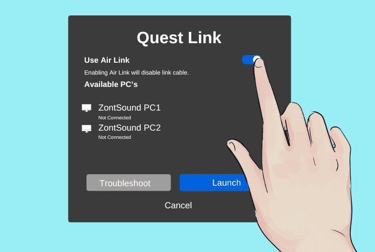 set up quest 3 airlink