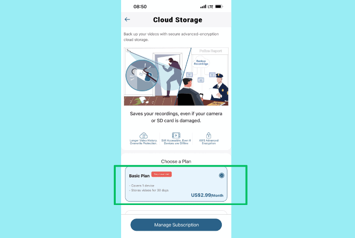 verify the storage for your recordings