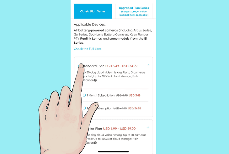 how to switch a reolink cloud plan