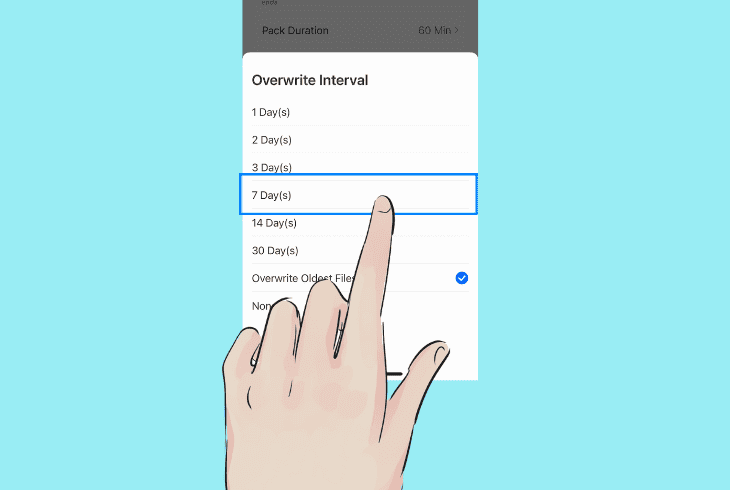 enable “overwrite” on reolink