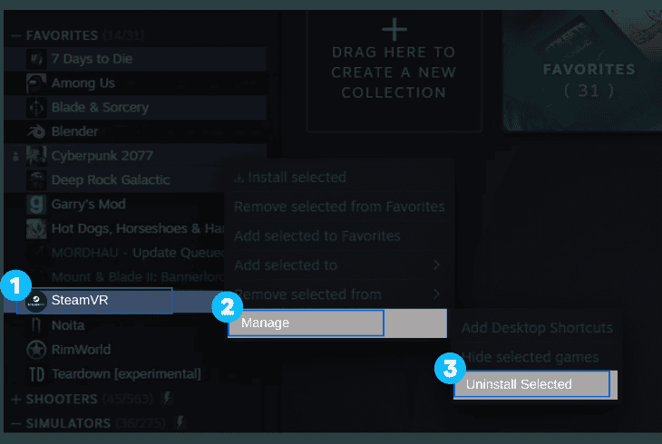 uninstalling steamvr app4