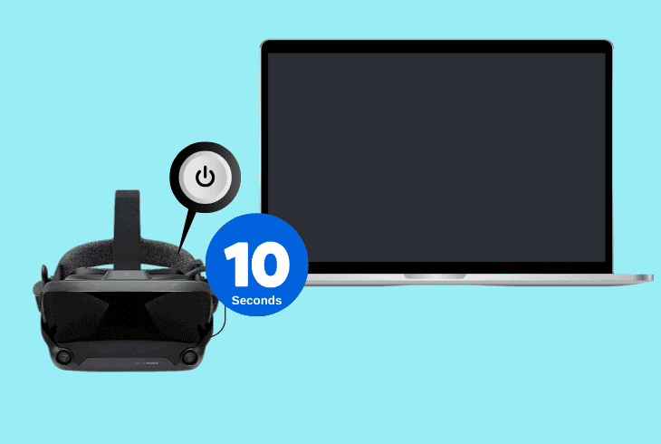 power cycle the valve index headset