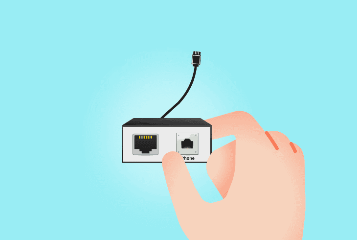 inspect the voip splitter’s installation