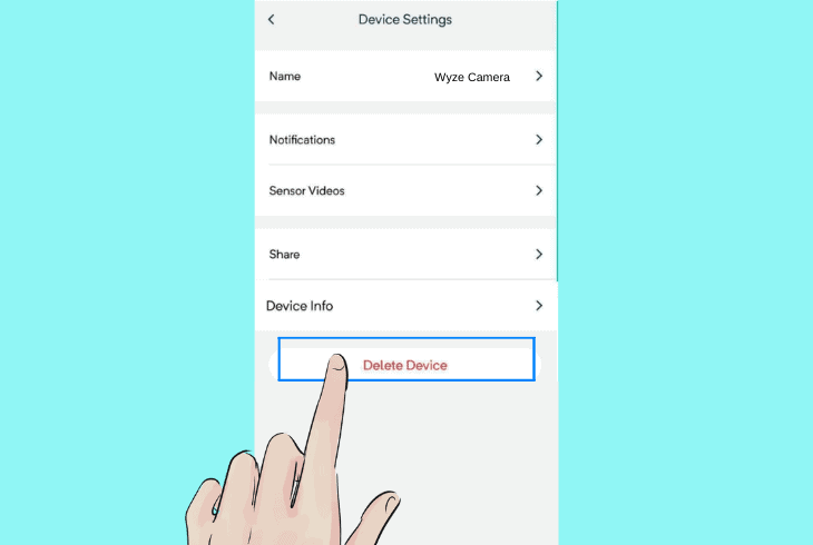 how to remove wyze cam from app
