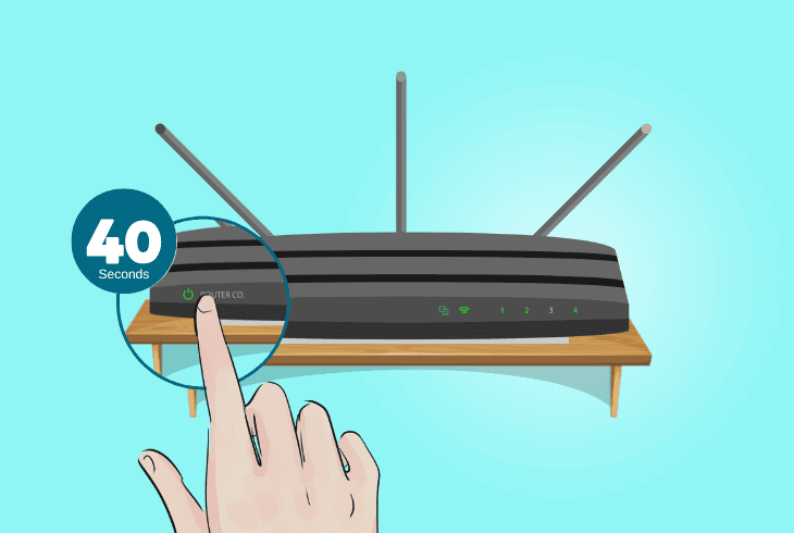 reboot the network router