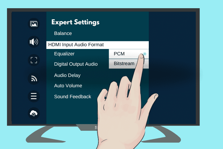 set the audio format to “pcm”