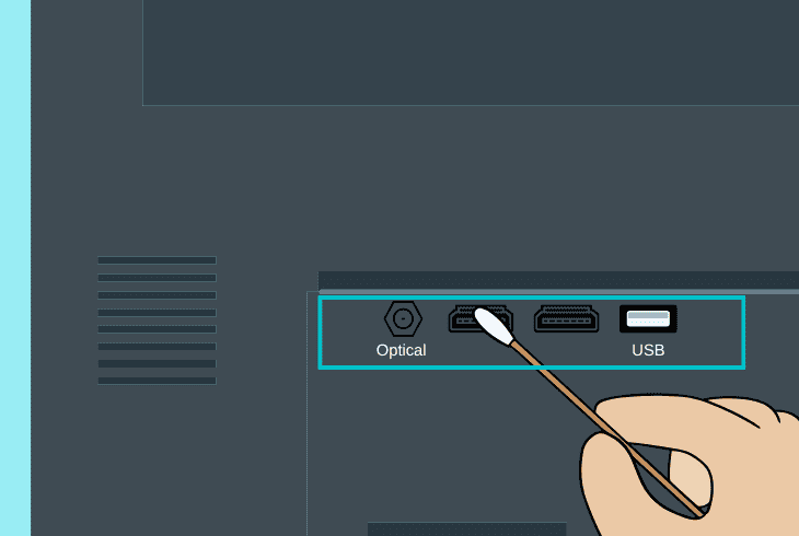 clean the hdmi connectors & ports