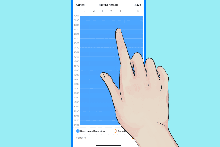 enable 24-hour recording: