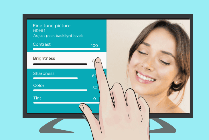 increase the roku tv brightness