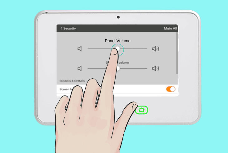 adjust the vivint system volume